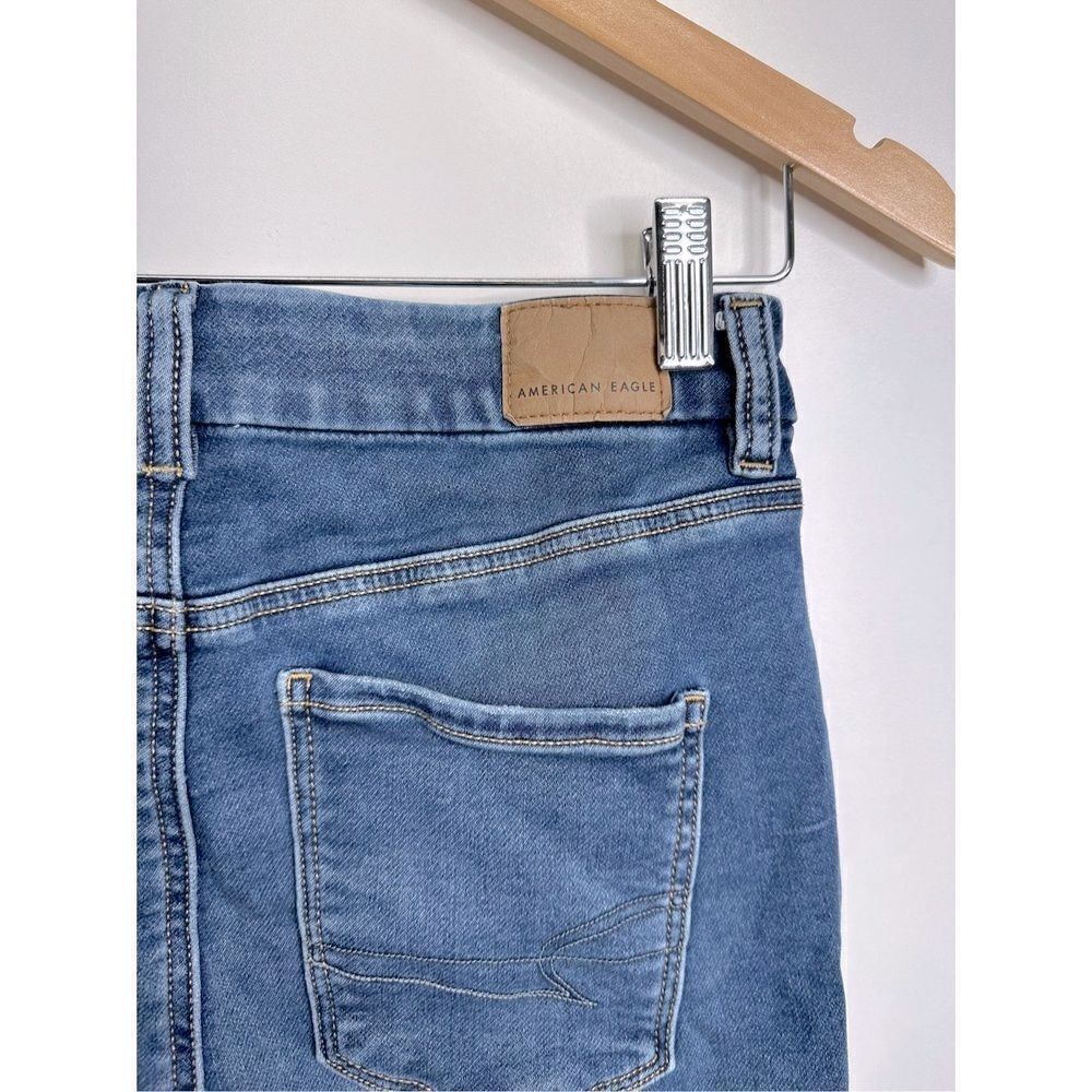 American Eagle Jeans Womens Distressed Blue Pants Stretch Size 4 - Picture 6 of 11